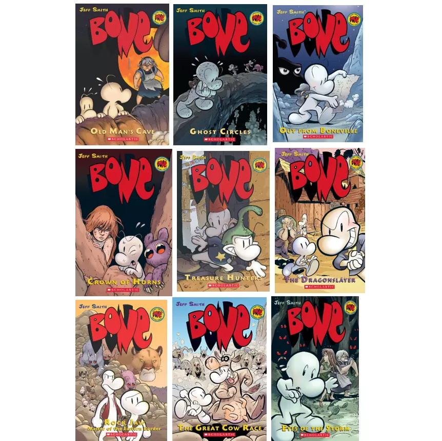 Bone Series 1 to 9 Books BOX Set By Jeff Smith NEW Paperback 2022 !!!