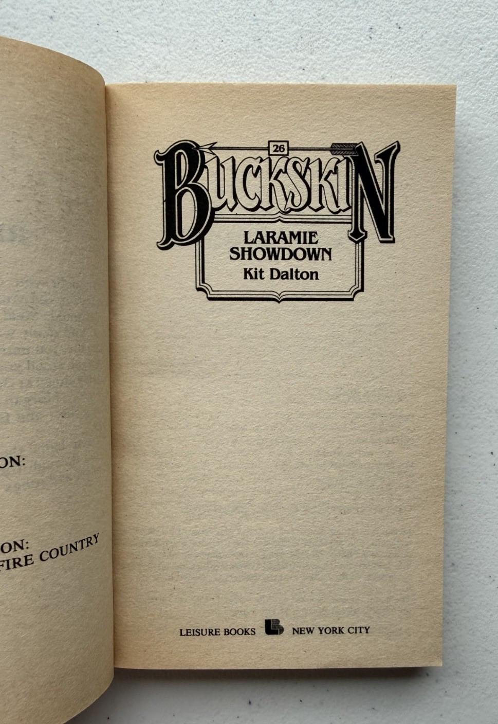 Vtg Buckskin ppb Westerns Kit Dalton # 26 Laramie Showdown + # 27 Double Action