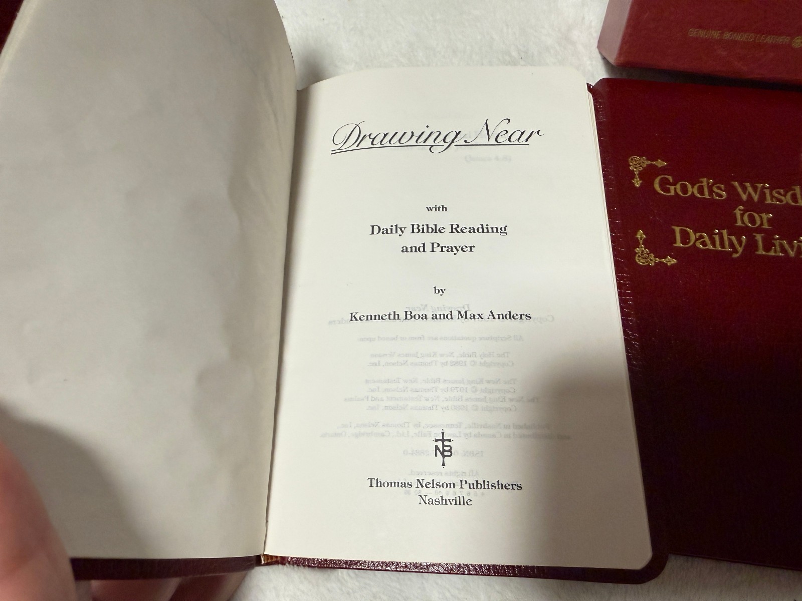 GOD’S WISDOM FOR DAILY LIVING 3 BOOK BOX SET BONDED LEATHER GILDED GOLD EDGES