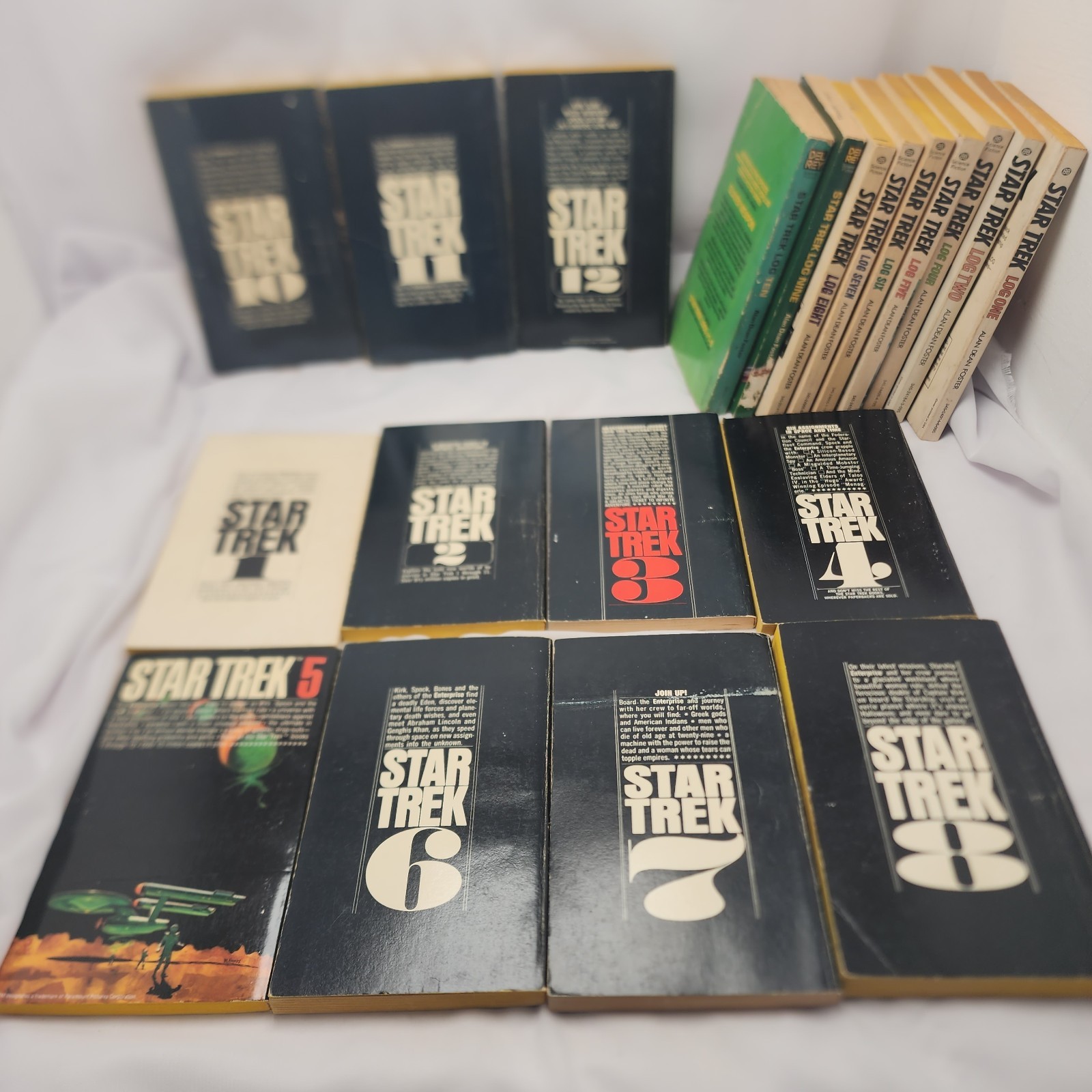 1960s James Blish Star Trek book lot and Log book series (incomplete)