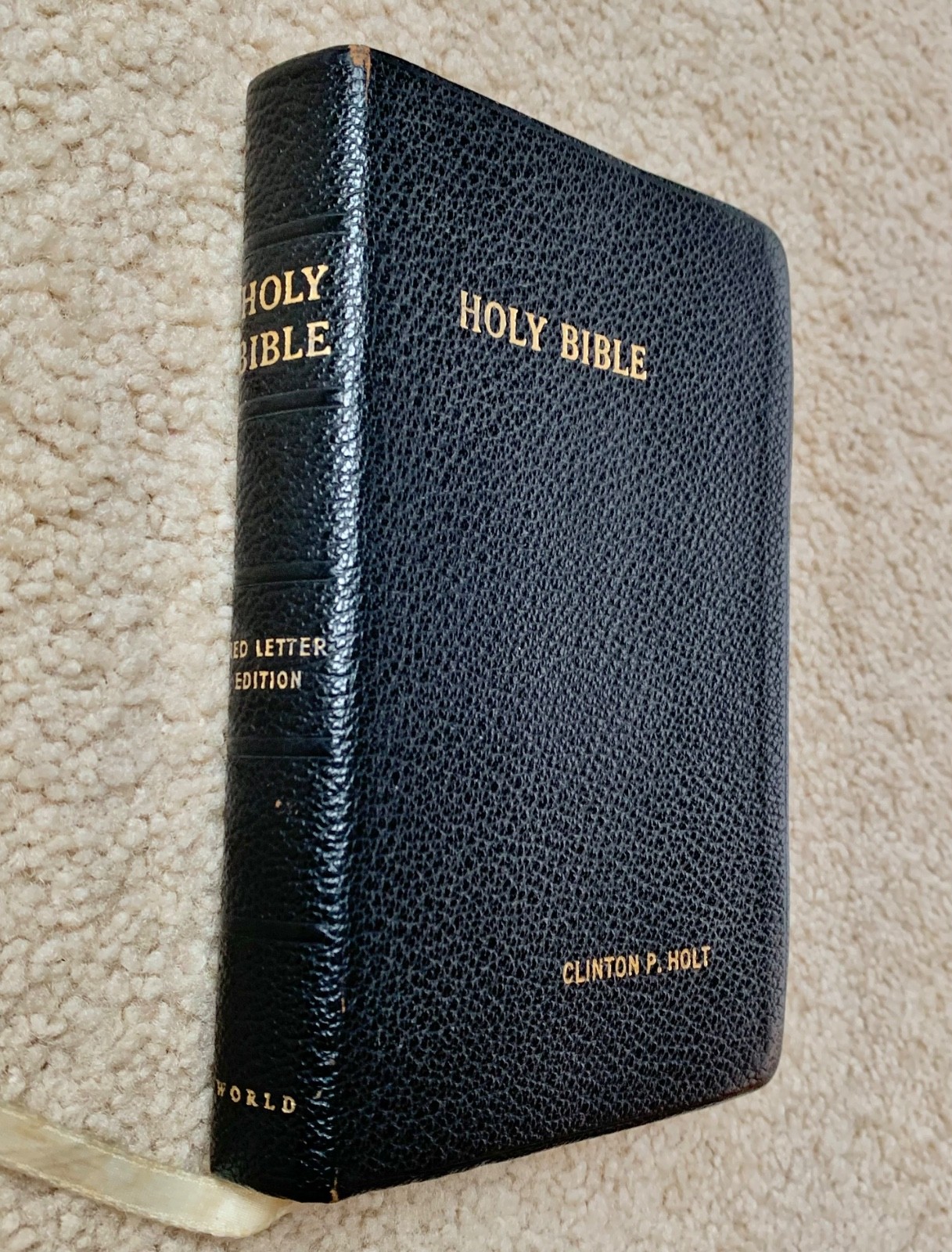 Bible world publishing company compact red letter 1950s 652 361 Morocco