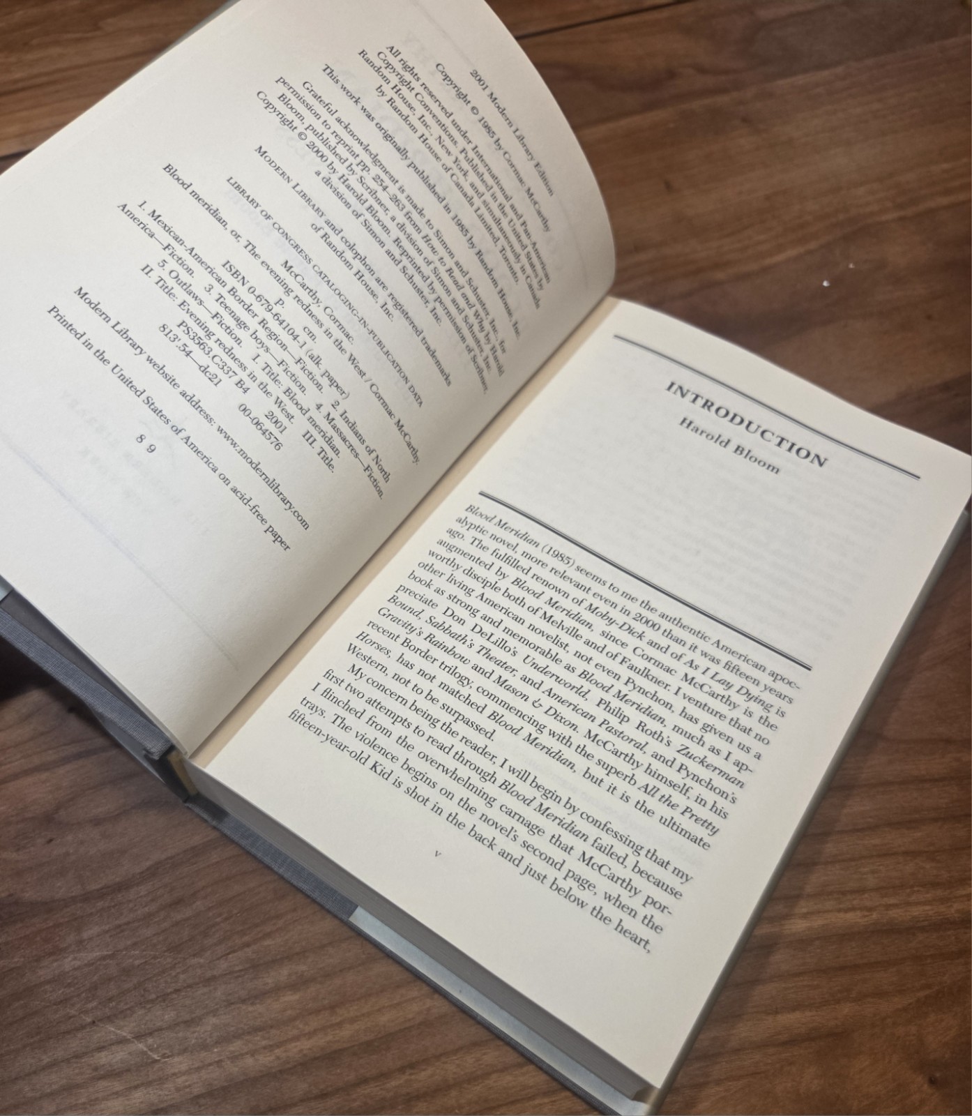 Blood Meridian by Cormac McCarthy Modern Library Edition Hardcover
