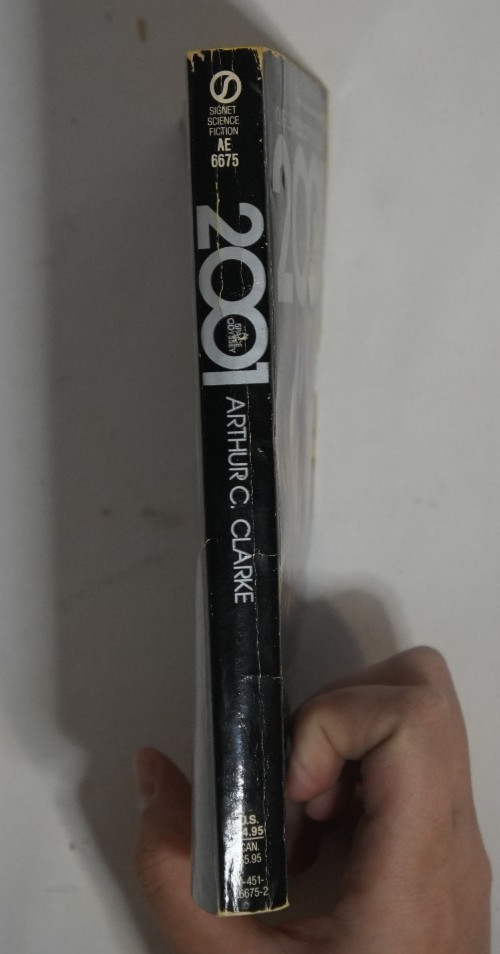 2001 Space Odyssey PB Book Arthur C Clarke 1st Printing 1968 Signet Movie Tie In