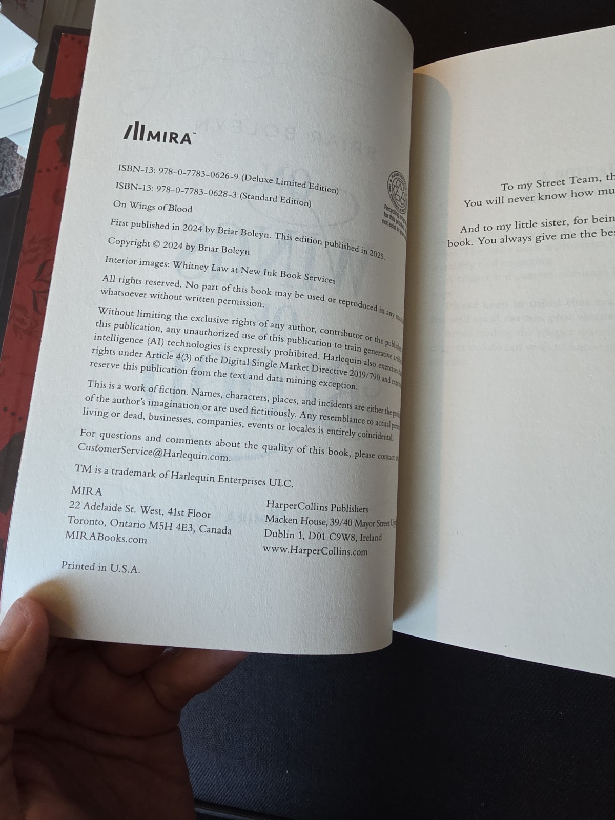 On Wings of Blood Deluxe Limited Edition : A Novel by Briar Boleyn 2025