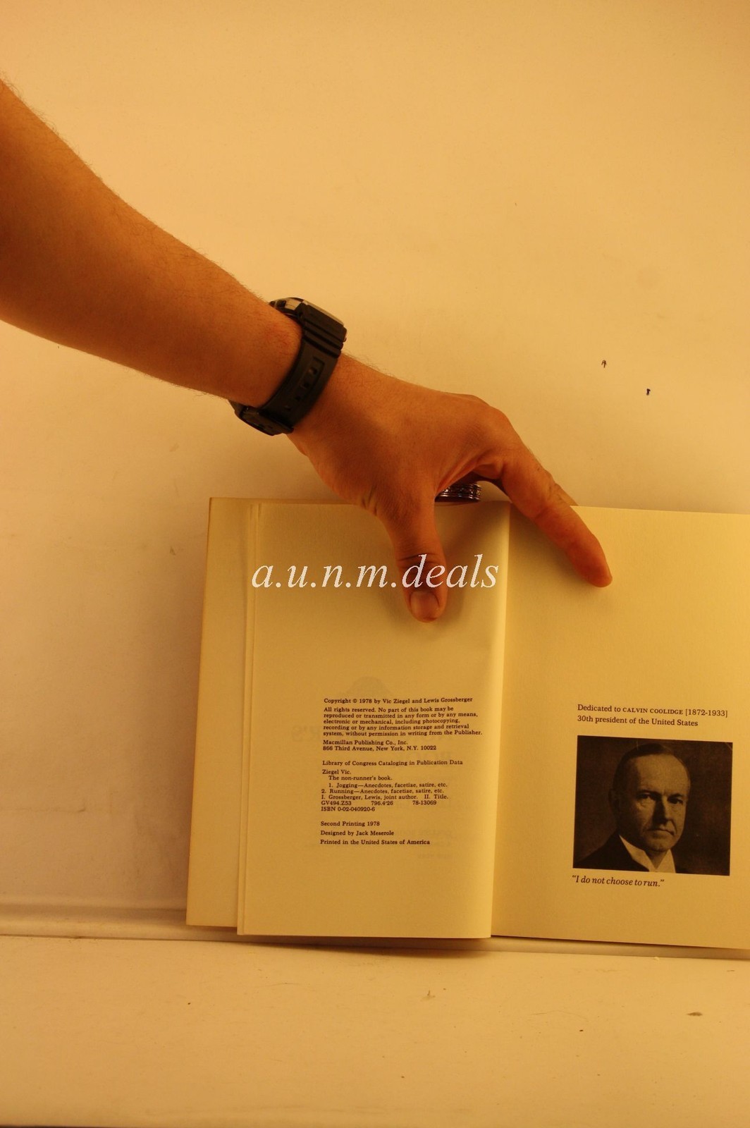 (Signed) The Non-Runner’s Book (Paperback) by Vic Ziegel