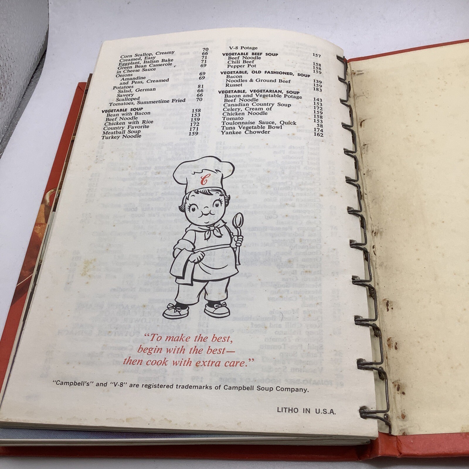 Campbell’s Cooking with Soup Cookbook Vintage 1972 Spiral Hardcover