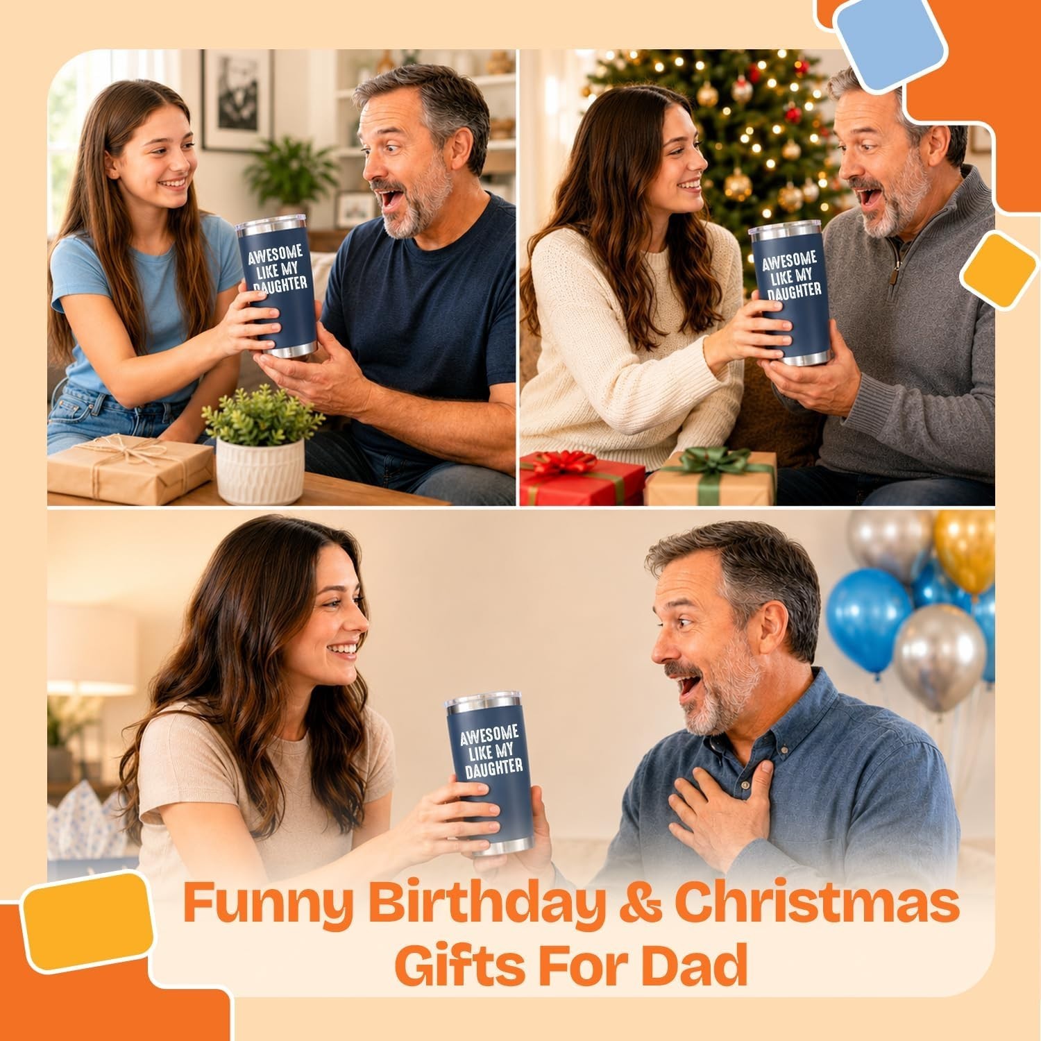 Limited Edition Navy Tumbler for Dad – 20 oz Gifting Essential from Daughter