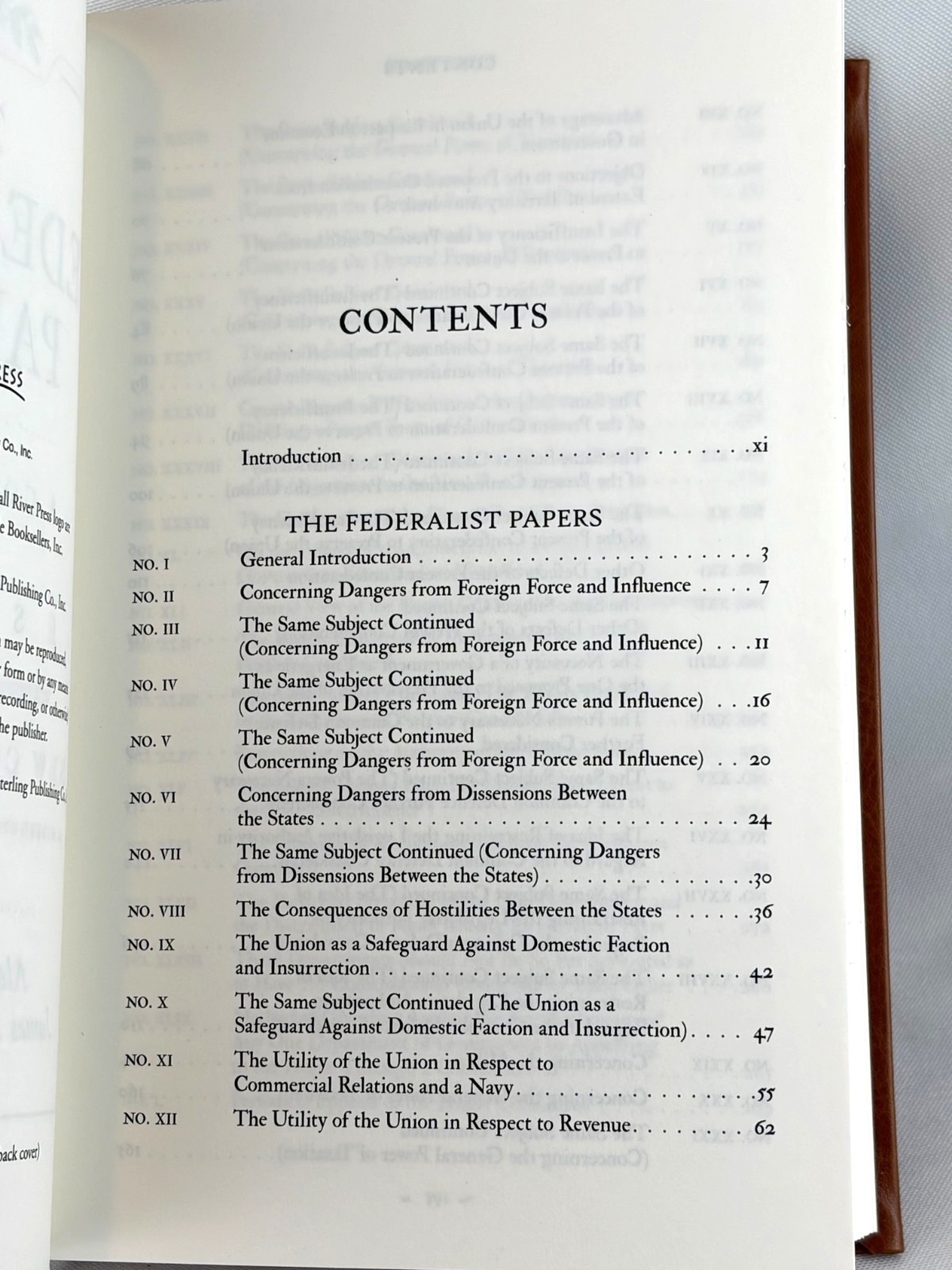 THE FEDERALIST PAPERS Alexander Hamilton James Madison Soft Faux Leather NEW