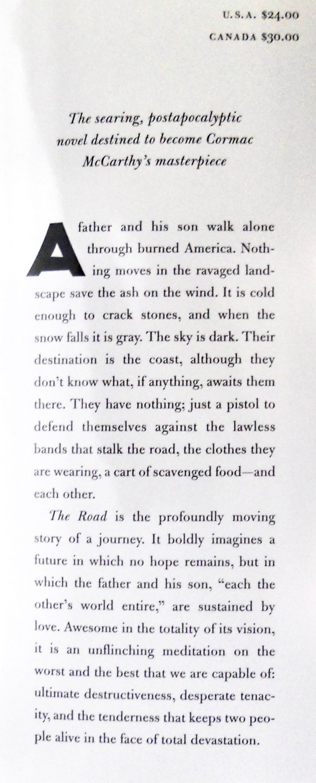 Cormac McCarthy. THE ROAD. Knopf, 2006. 1st HC/DJ. Pulitzer Winner! Scarce! F/F!