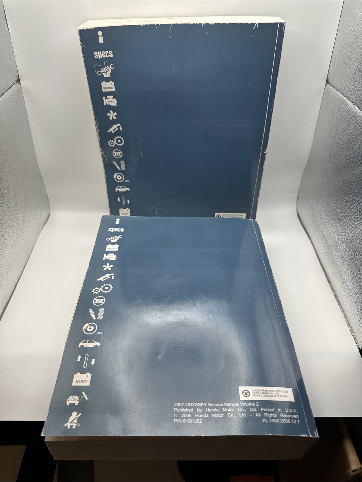 Honda Odyssey 2007 Service Manual Volume 1 and 2 (Paperback, 2 Book Set)