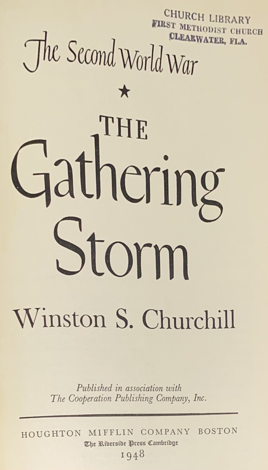 The Gathering Storm by Winston S. Churchill 1948 Hardcover – Very Good