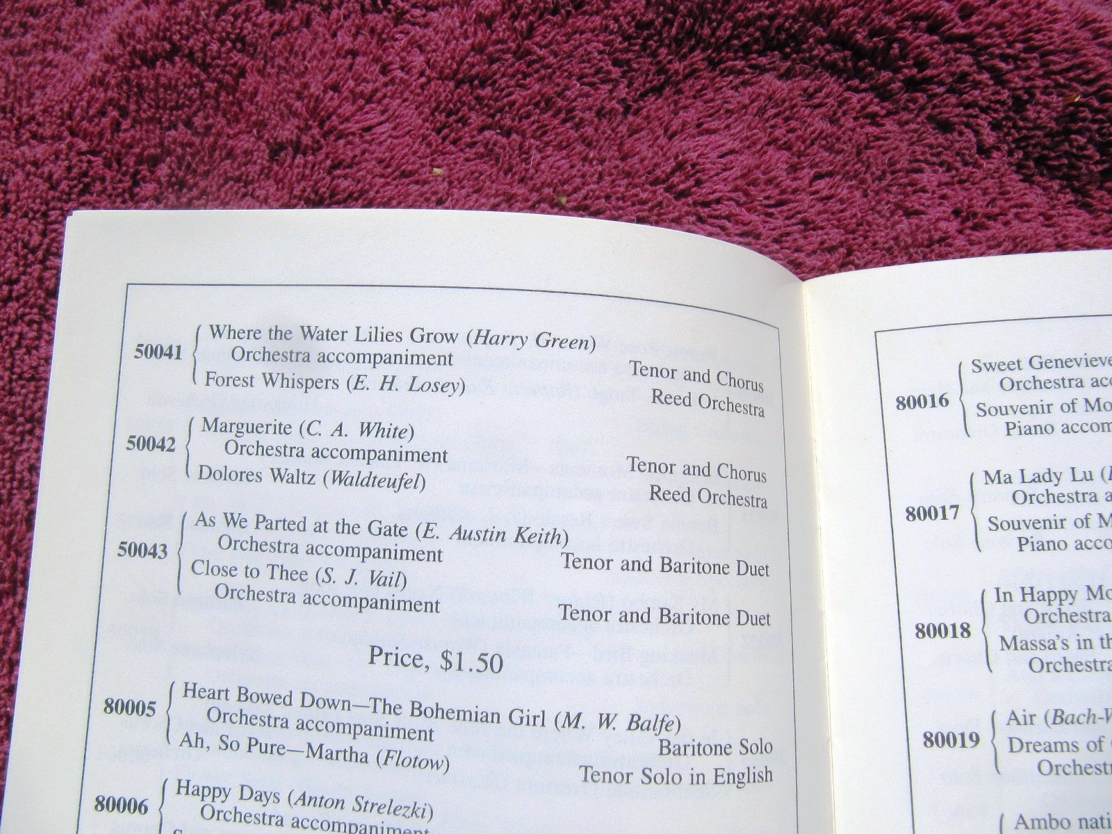 1913 PRELIMINARY LIST OF EDISON DISC RECORDS Diamond Re-Creation Catalog Thomas