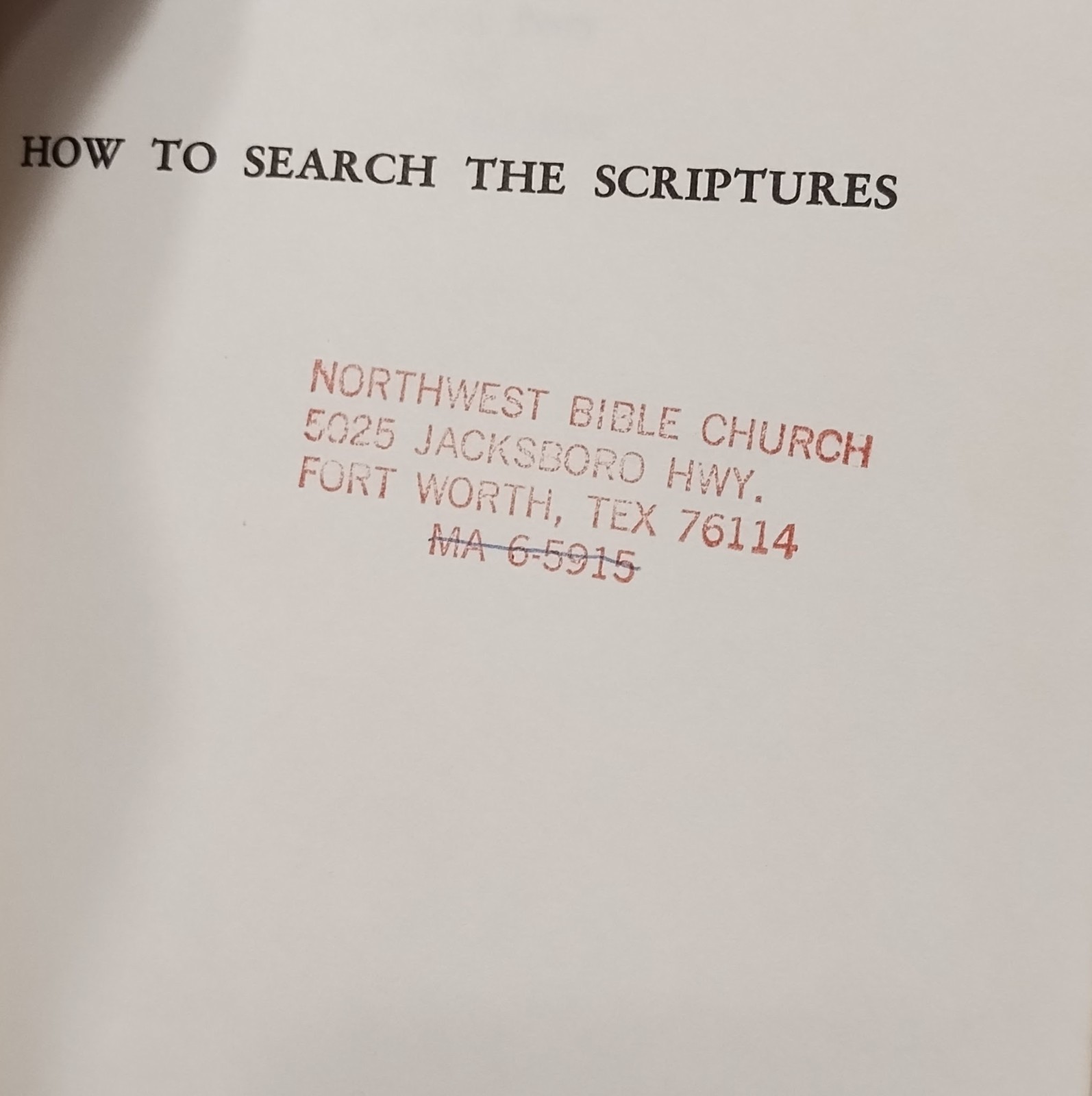 How to Search the Scriptures Perry Culver Vintage HC Baker Book House 1967 Bible