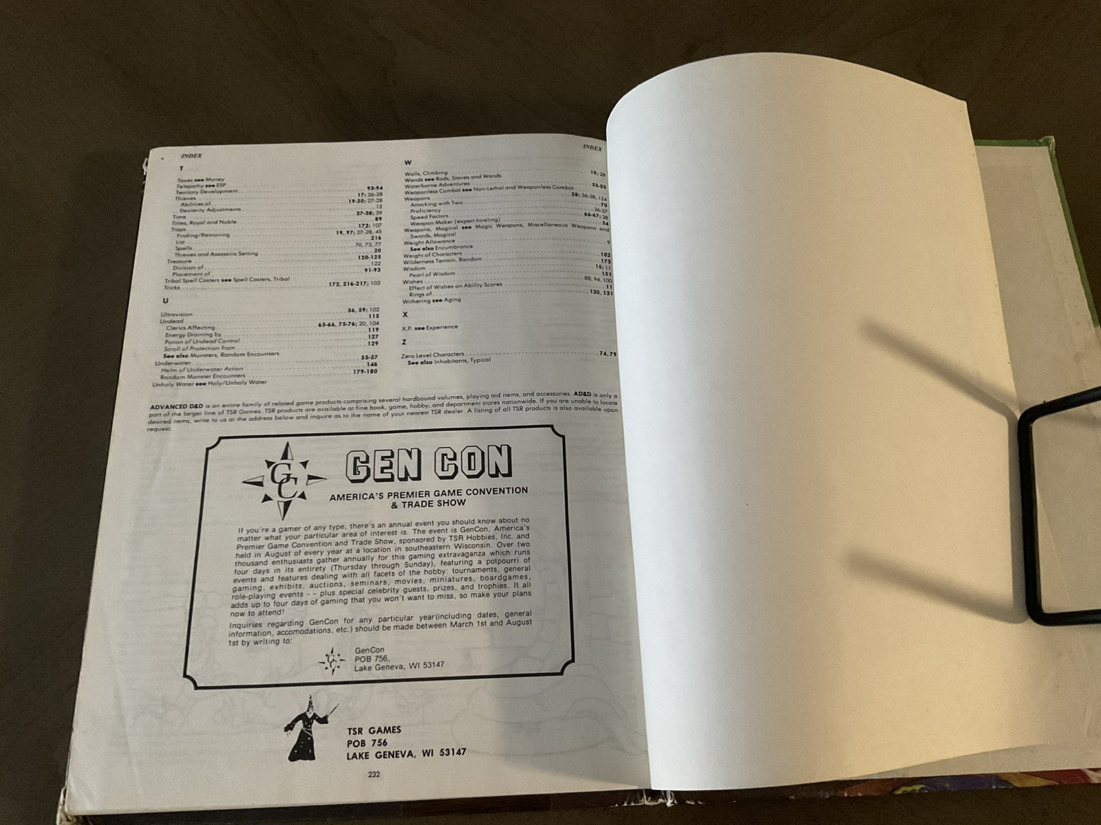 DUNGEON MASTERS GUIDE 1979 4th Print Dungeons & Dragons 1st Edition 232 pages
