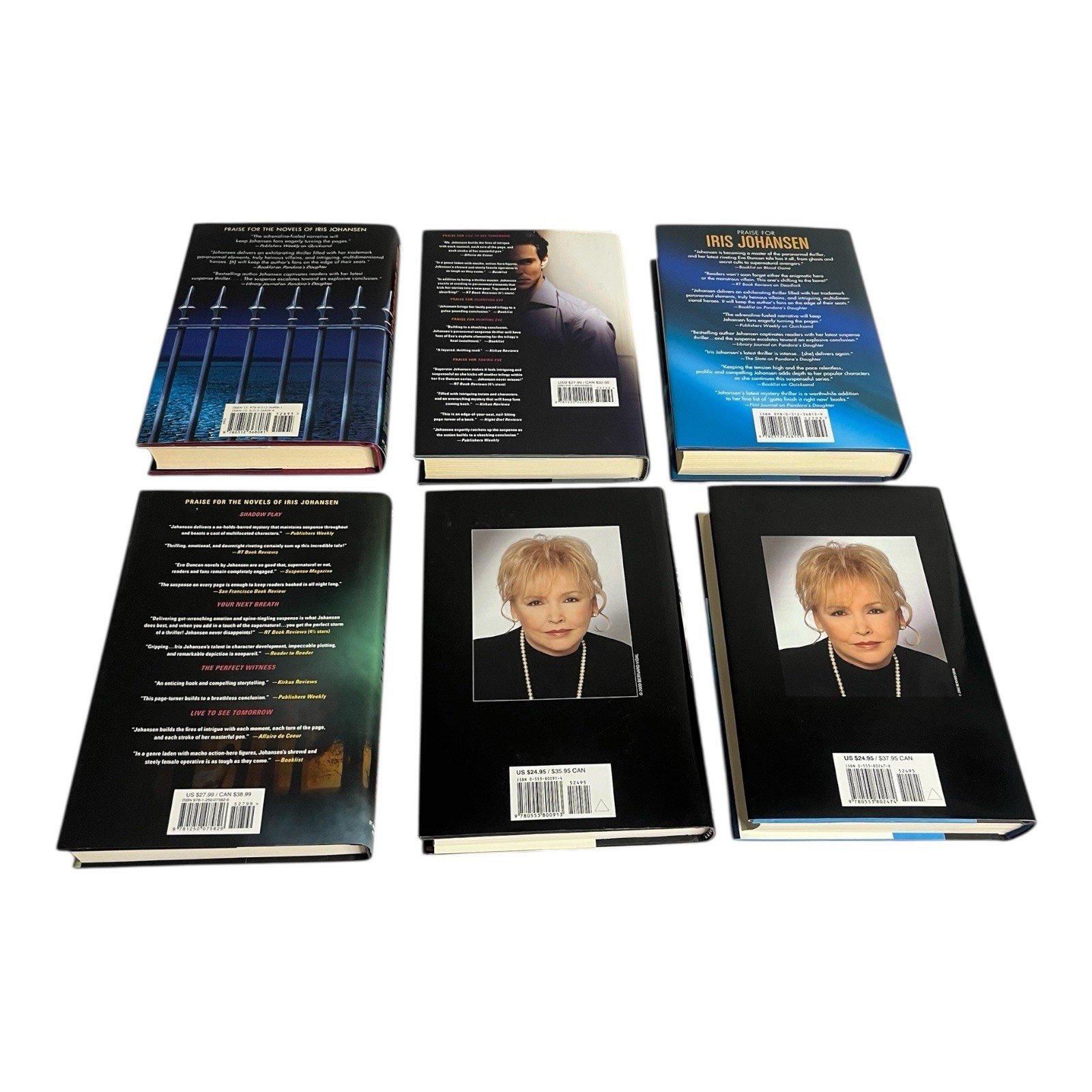 Iris Johansen Thriller Mystery Suspense Novel Book Set 6 Books Bundle Hardcover