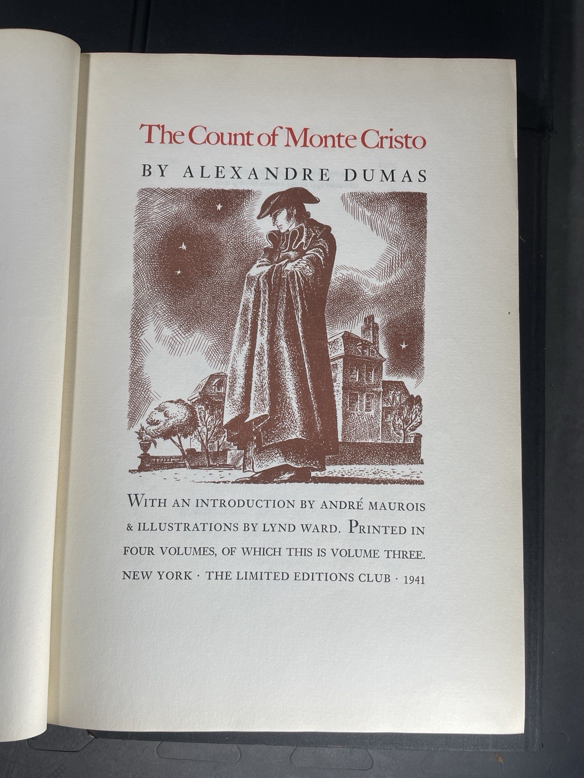 The Count of Monte Cristo Alexander Dumas Limited Editions Club 1941 SIGNED Set