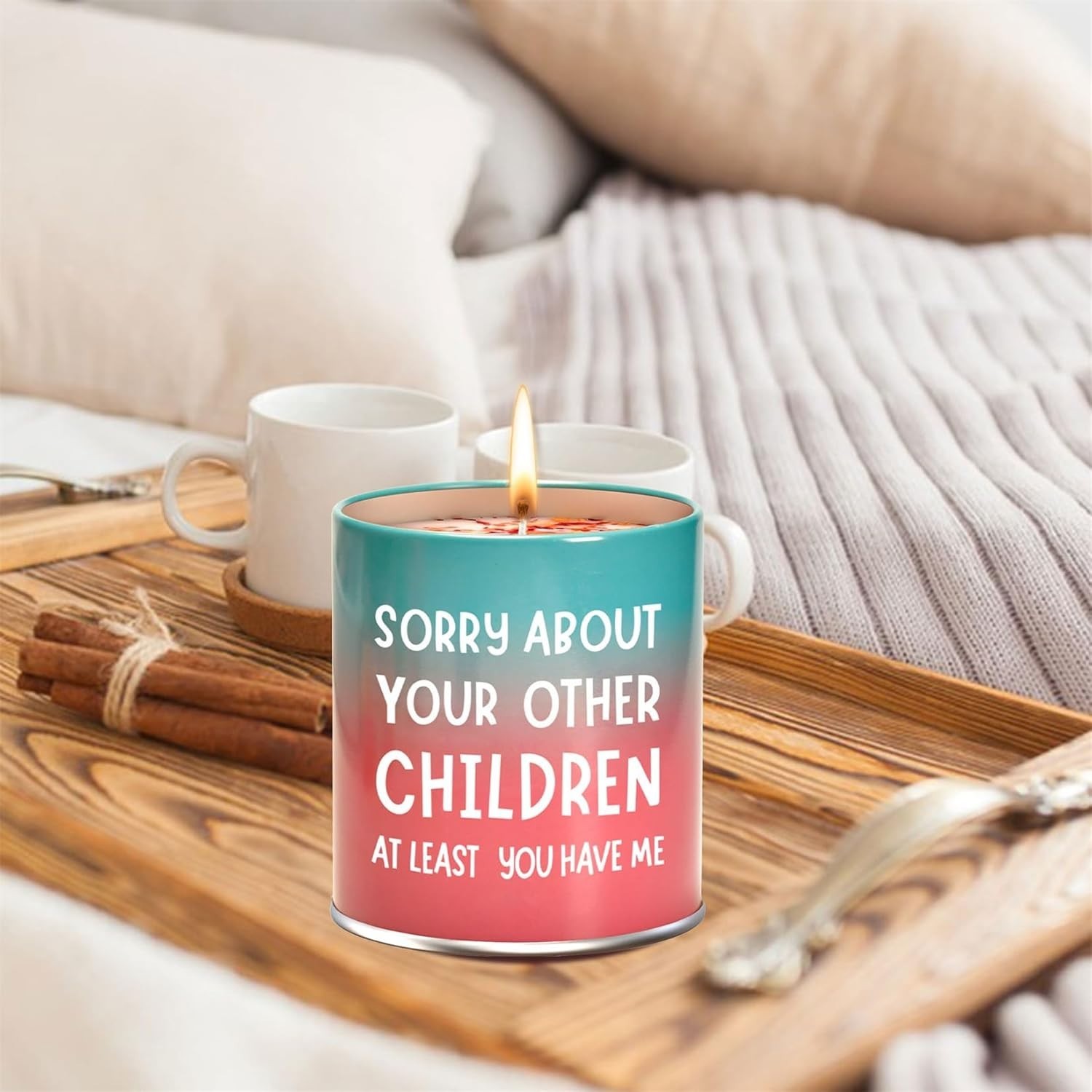Unique 9oz Gardenia Scented Candle with Humorous Quote, Perfect for Mom’s Gift