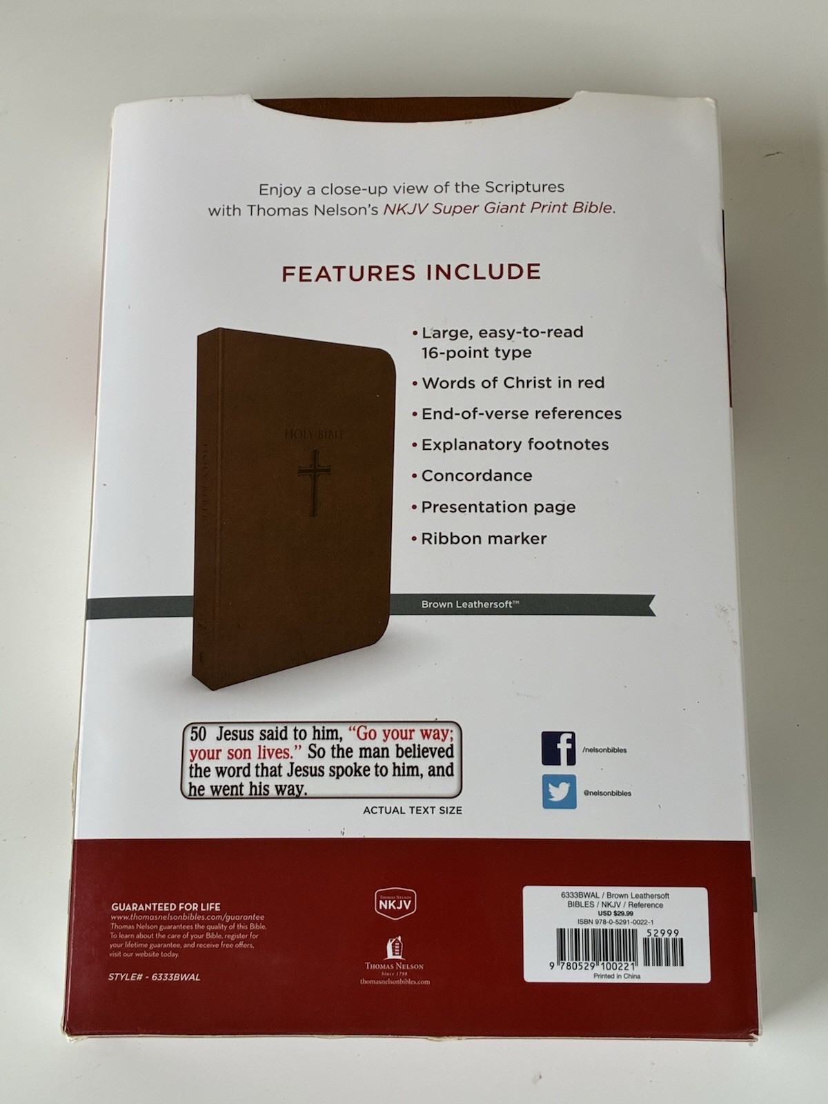 Super Giant Print Bible NKJV Imitation Leather Largest Print 16 point BRAND NEW!