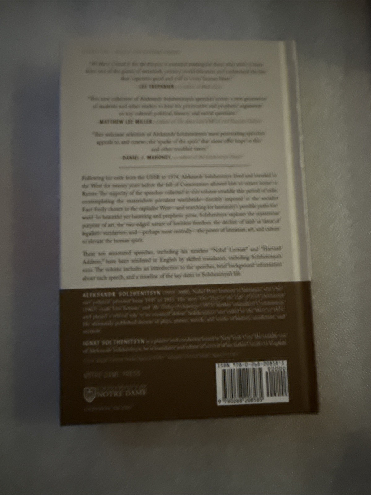 We Have Ceased to See the Purpose: Essential Speeches of Aleksandr Solzhenitsyn