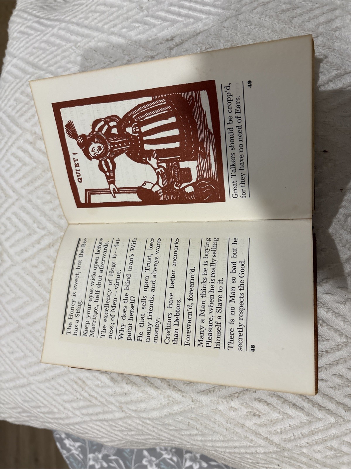 Franklins Wit & Wisdom Leather bound With Wood Cuts From James Crawhill
