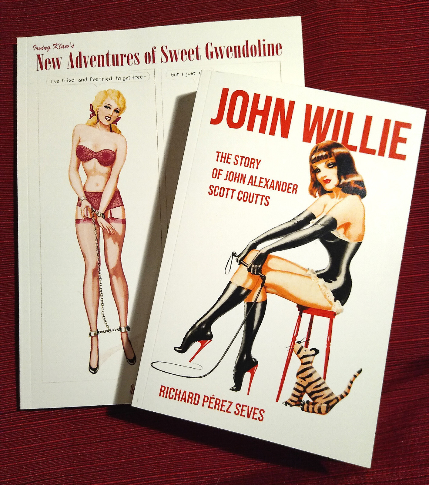 John Willie, 2 Books, New Adventures of Sweet Gwendoline, John Willie Biography