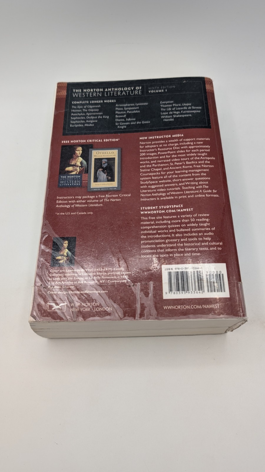 Norton Anthology of Western Literature 9th ed volume 1