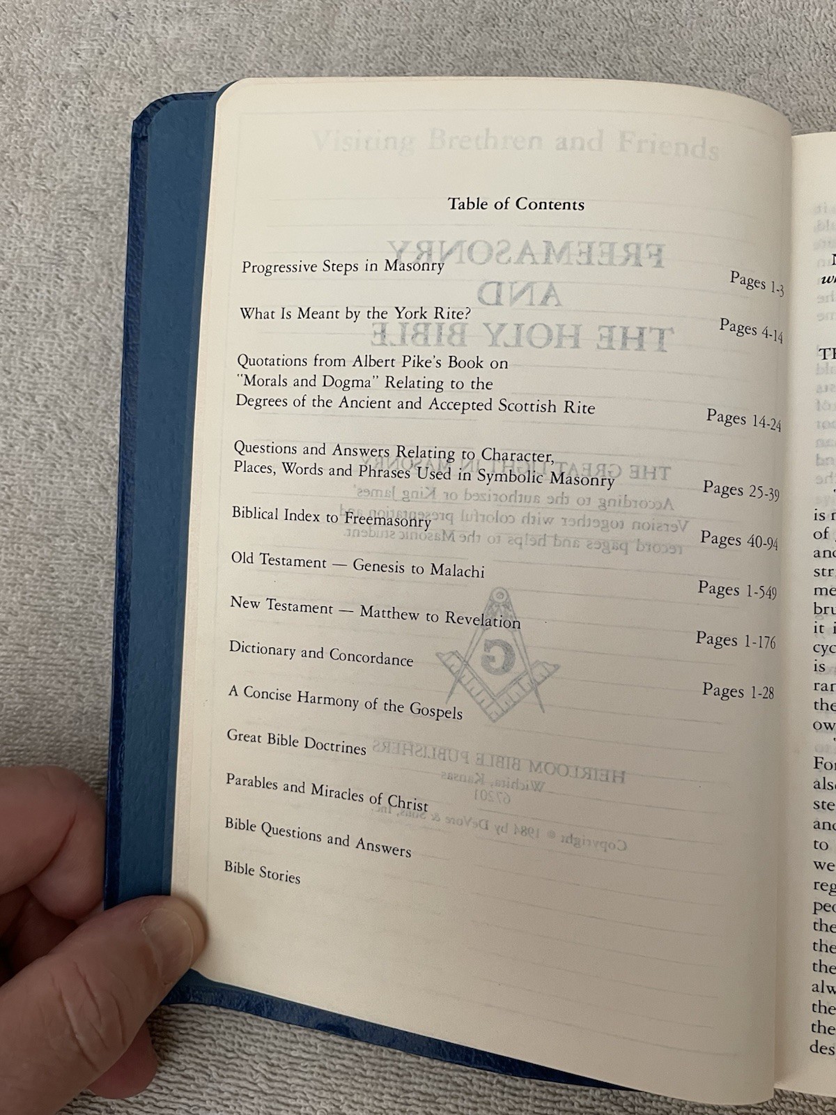 Holy Bible Master Mason Edition