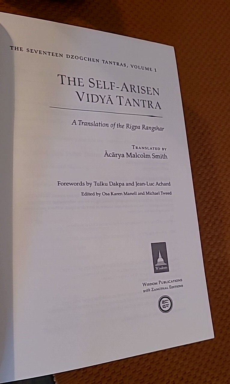 Self-Arisen Vidya Tantra the Self-Liberated Vbyidya Tantra, Hardcover by Smit…
