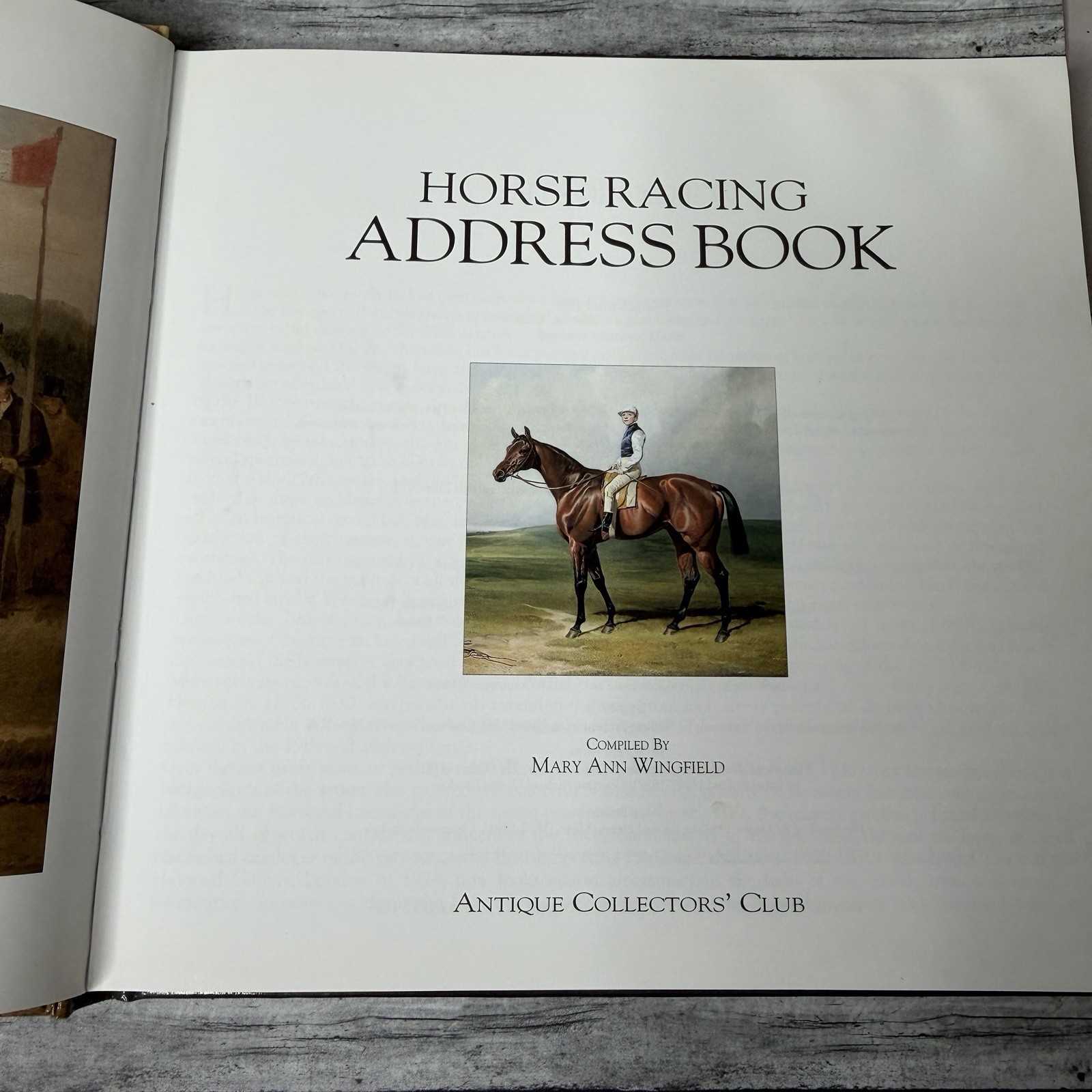 Horse Racing Address Book Equestrian Art Famous Thoroughbred Horses UK Hardback