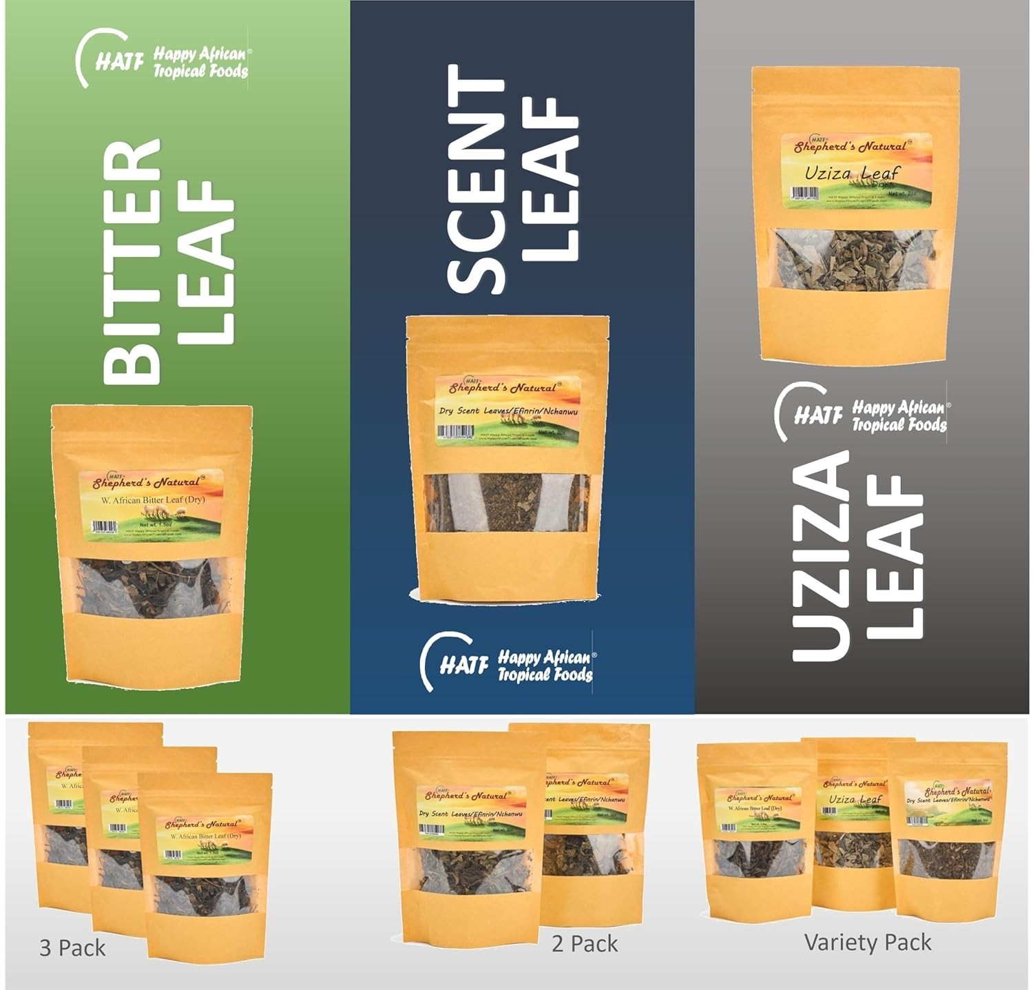 HATF Bitter Leaf Dry – Sand-Free, Sun-Dried, 1.5 oz for Authentic Dishes