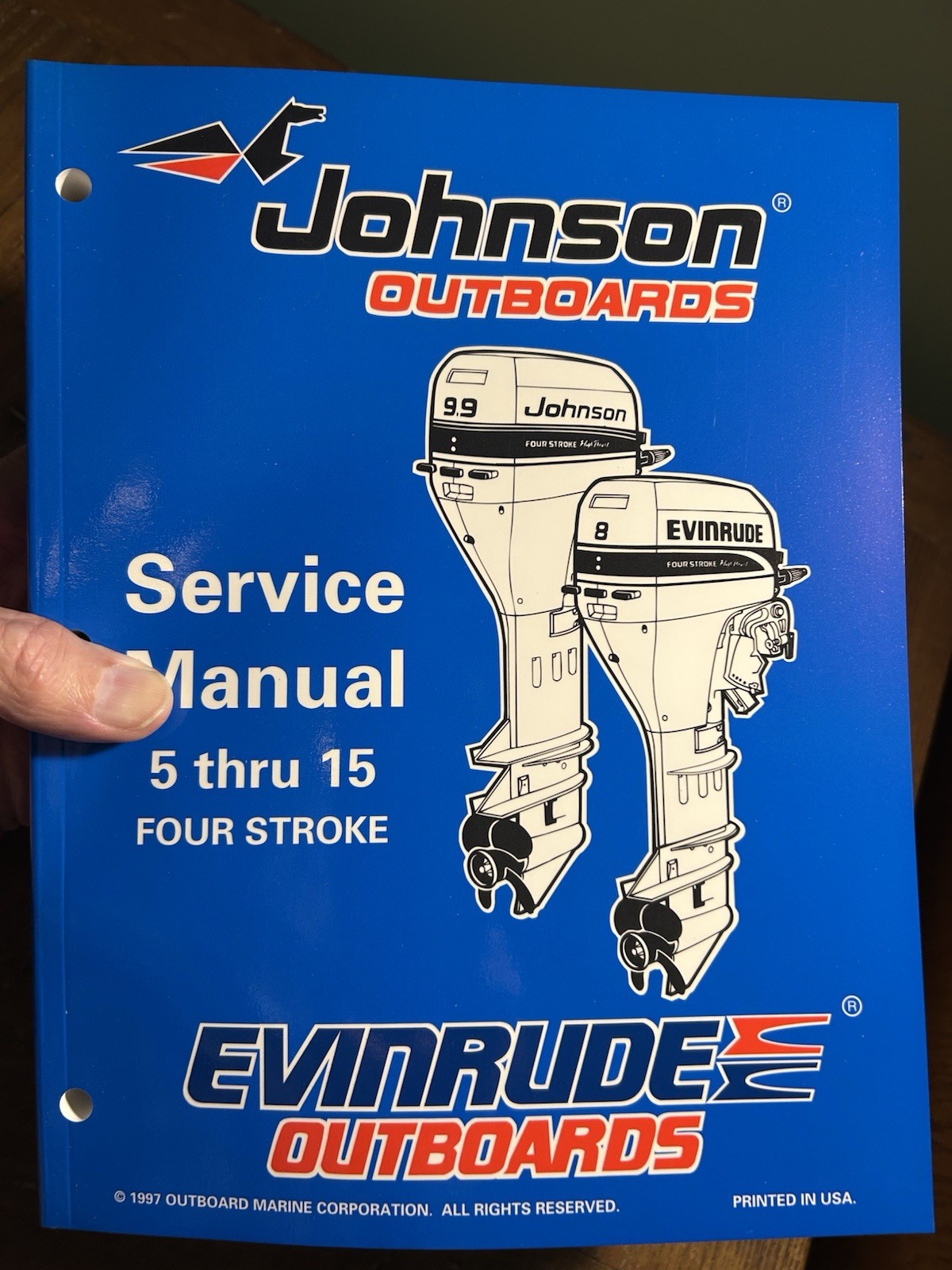 1998 OMC Johnson Evinrude 520203 outboard 5 -15 four stroke boat manual UNUSED