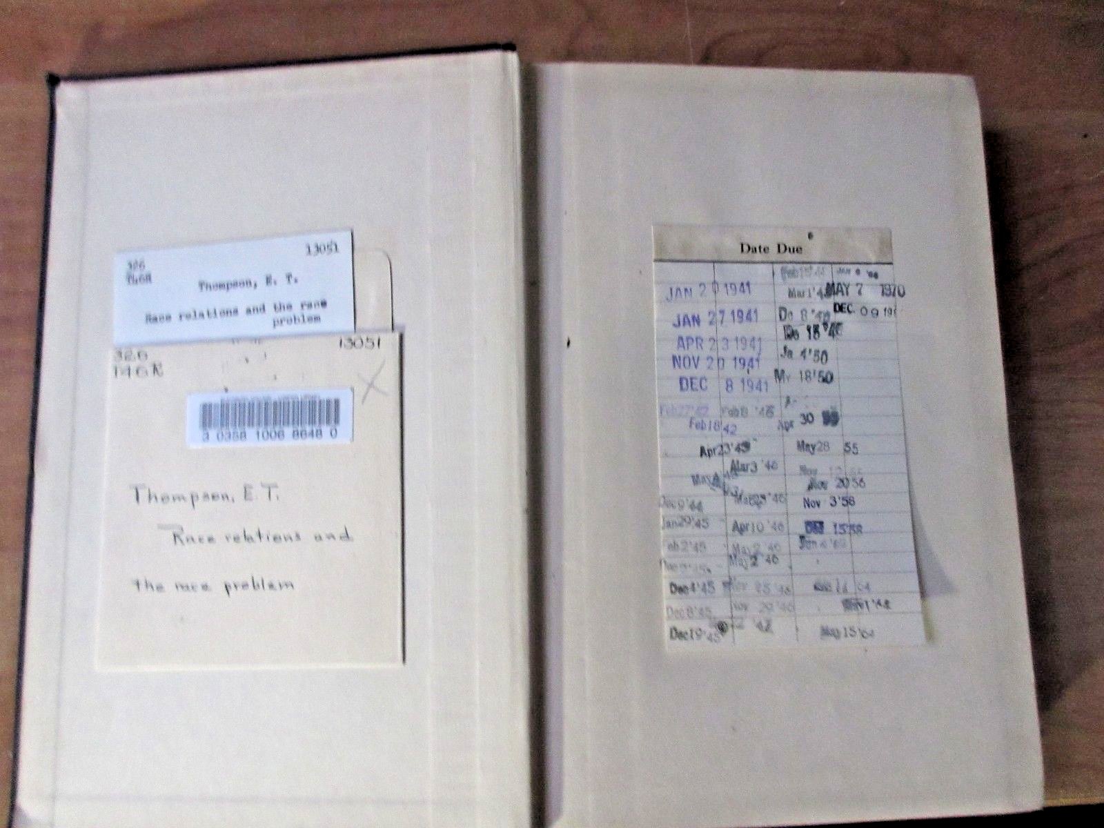Race Relations and the Race Problem: A Definition and an Analysis 1939 Duke Univ