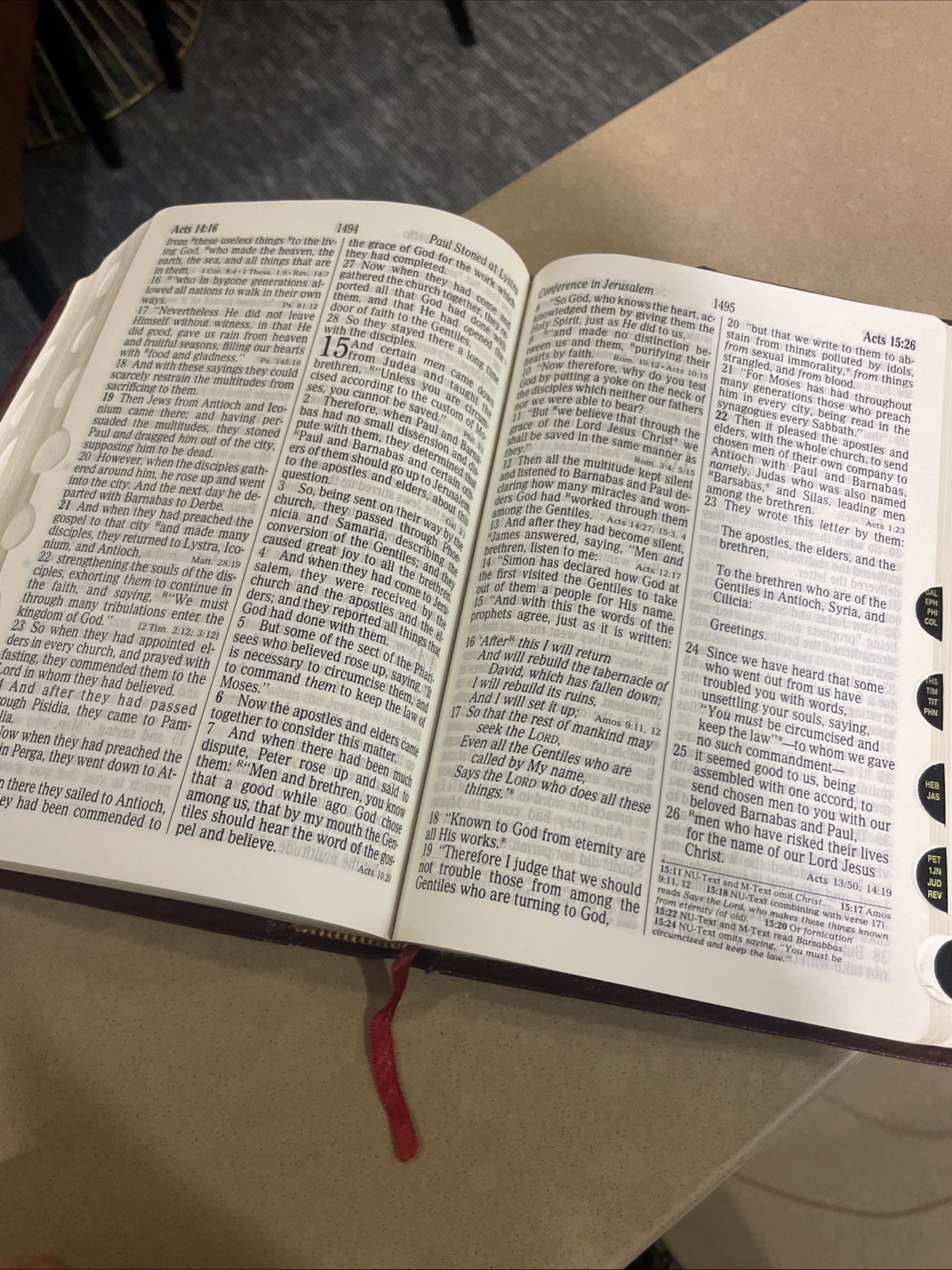 Holy Bible NKJV Giant Print Concordance Red Letter 1992 Thomas Nelson Leather