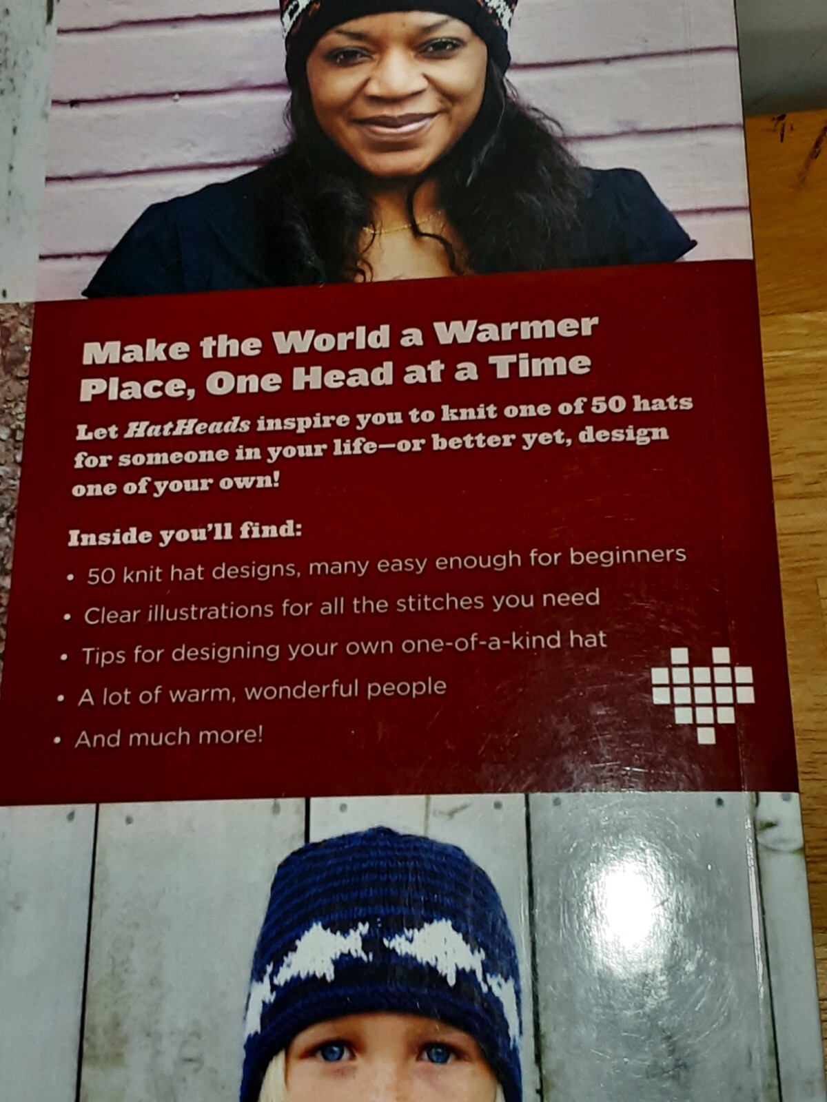 Hat Heads 1 Man &2 Knitting Needles Trona Anfinnsen 50 fun hat designs 175 pages