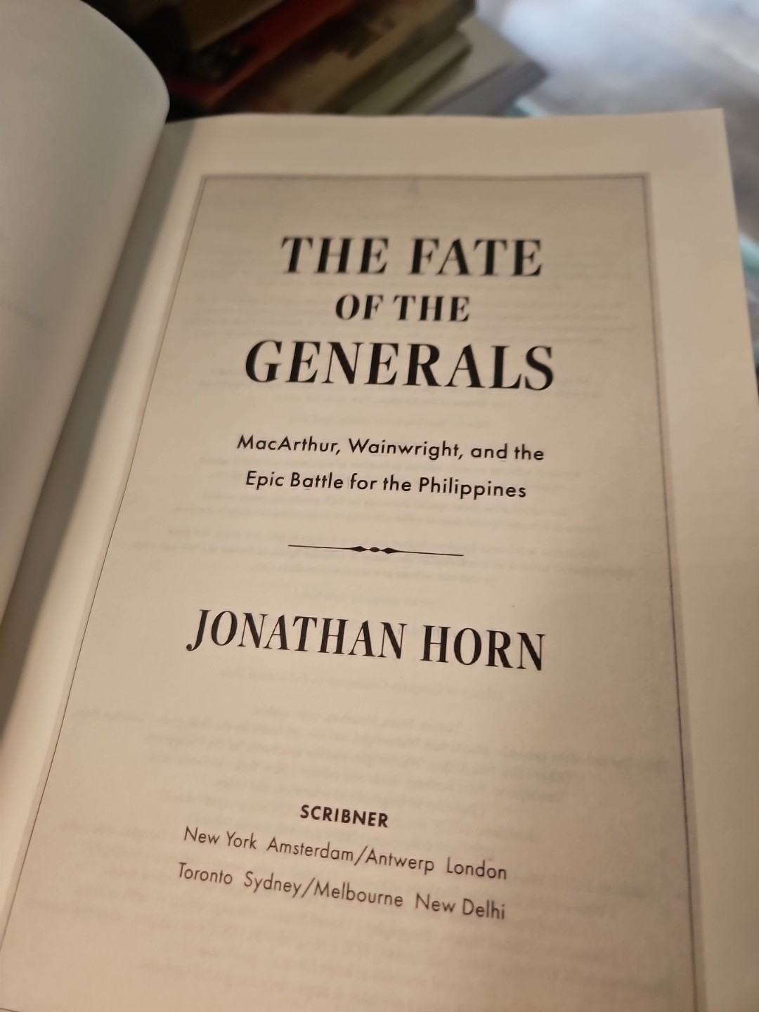 The Fate of the Generals A WWII Hardcover on MacArthur Wainwright HC DJ 1st K4