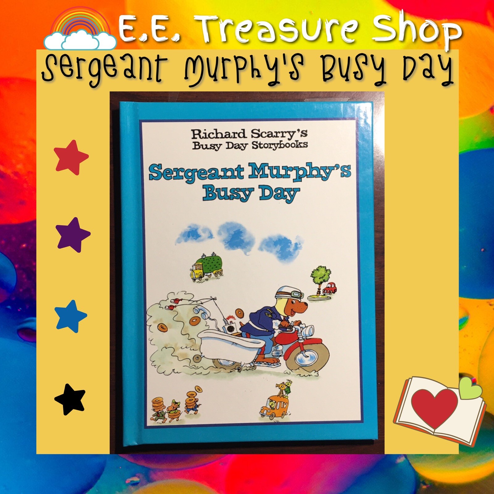 Richard Scarry Books, Set of 8, Vintage 1997, New Condition, Busy Day Storybooks