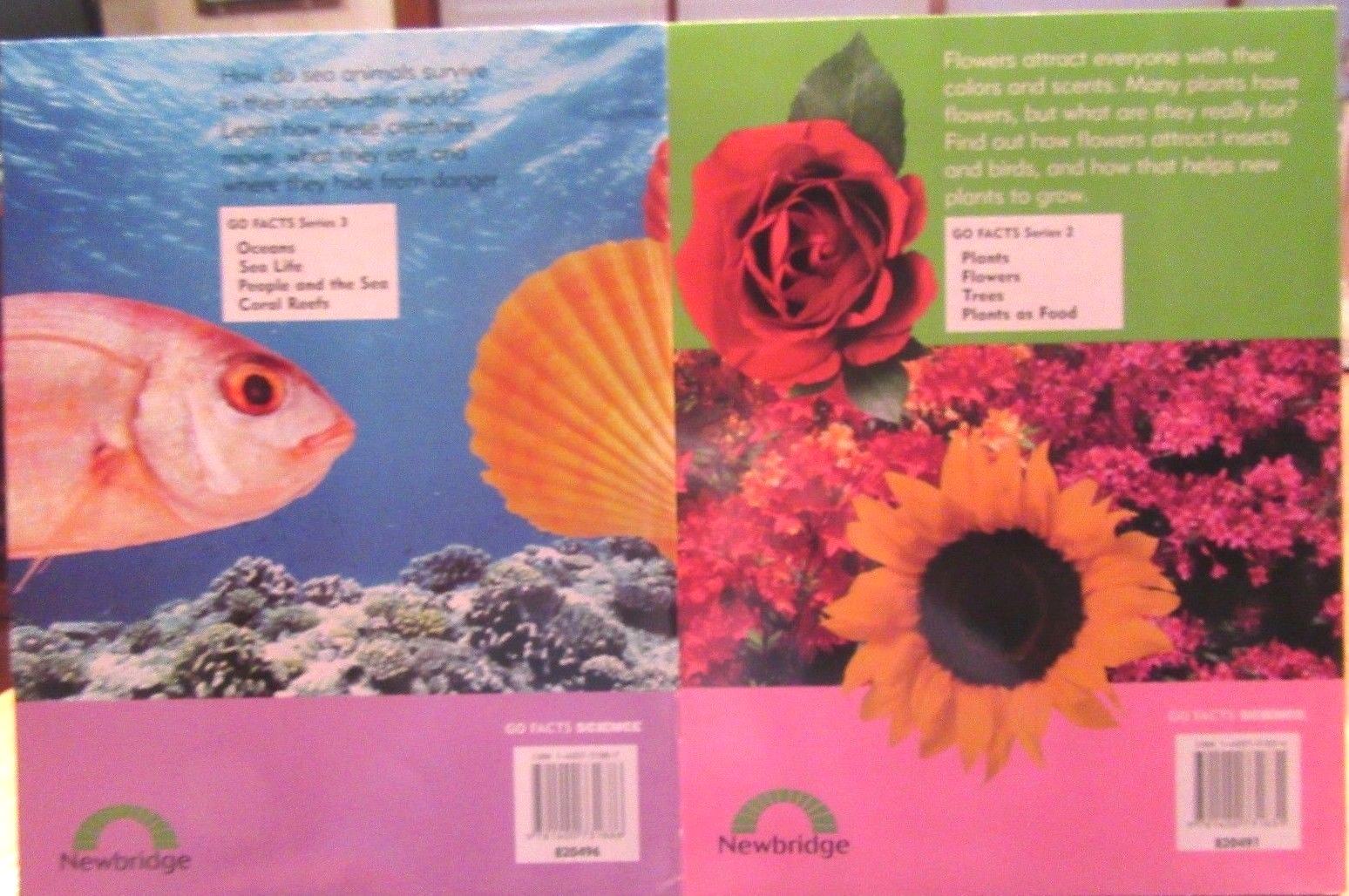 Lot of 2 NEW Go Facts Science: Sea Life & Flowers Newbridge Paperbacks Ages 6-9