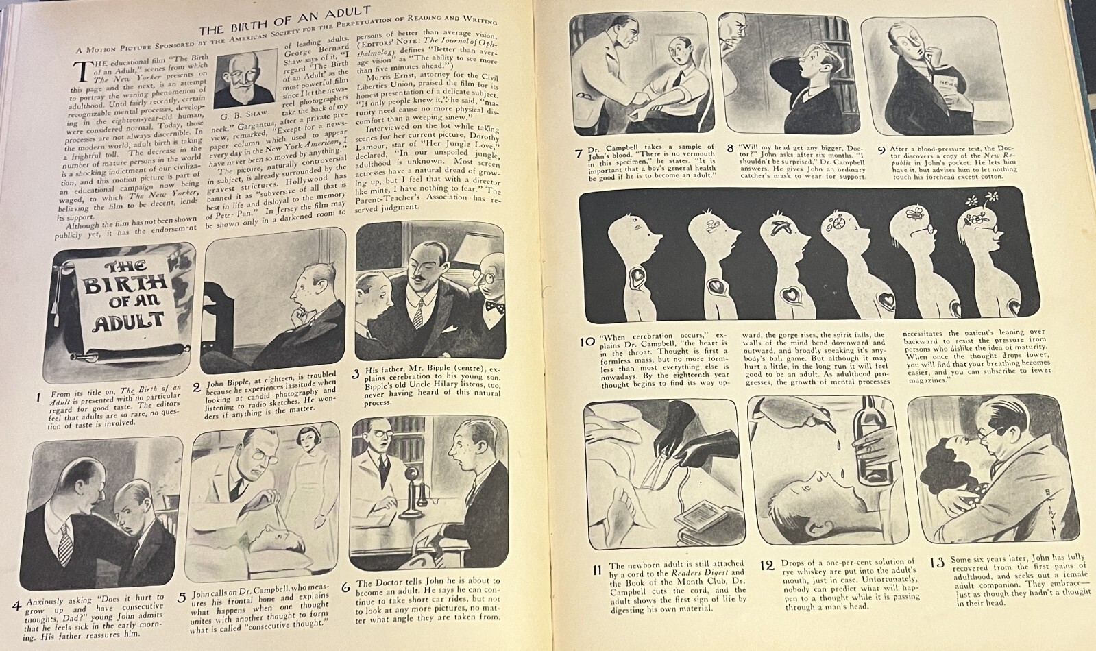THE 1940 NEW YORKER CARTOON ALBUM Random House CARTOONS Satire Humor Clean Pages