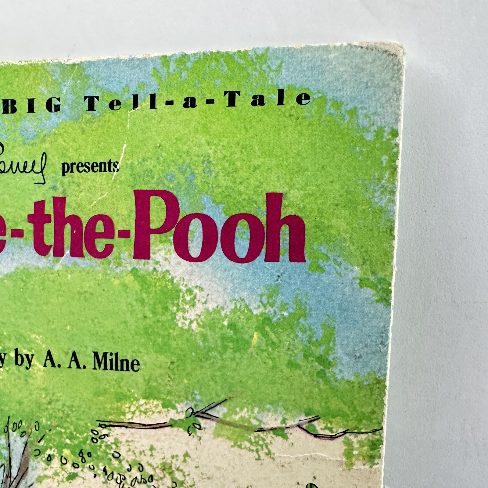 Vintage Whitman Big Tell-a-Tale Winnie-the-Pooh A A Milne 1965 HC Book Disney