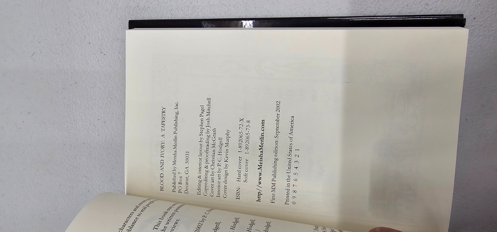 Blood and Ivory : A Tapestry Hardcover P. C. Hodgell Autographed