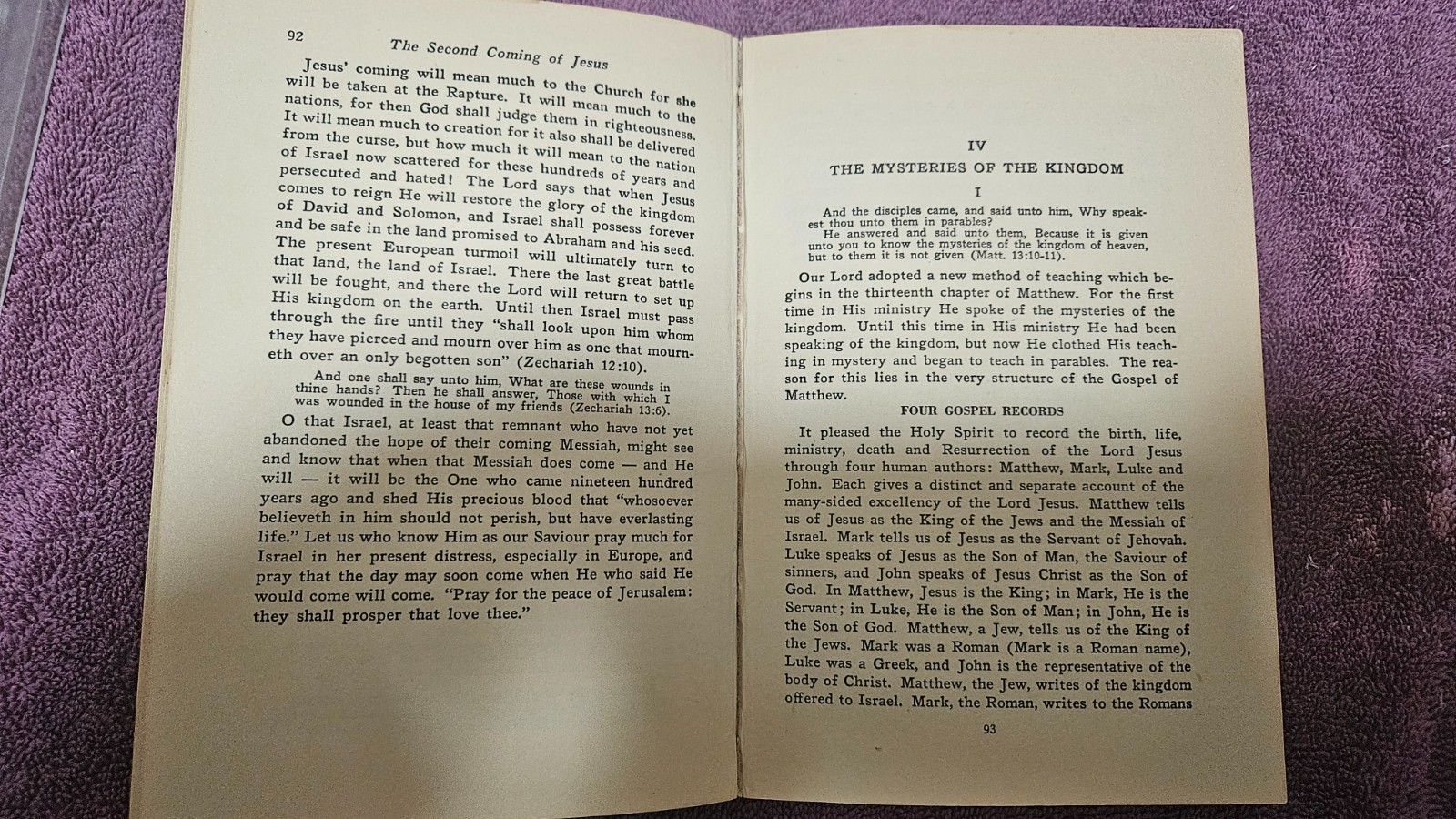 ‡ ✝️ Second Coming of Christ by DeHann • VTG 1944 HC 3rd Ed • Reader copy only