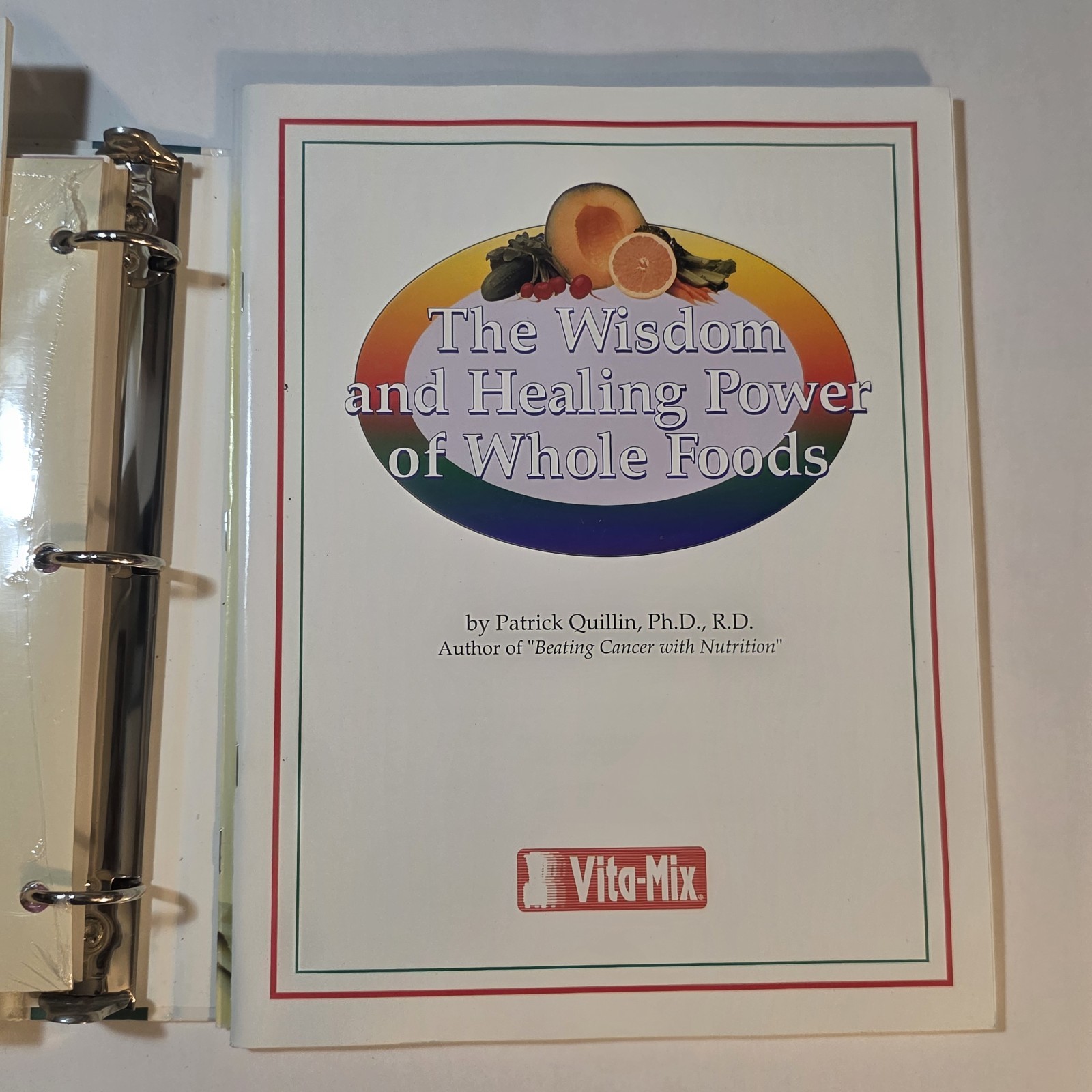 Vita-Mix Whole Food Recipes 3-Ring Binder and Owner’s Manual 2000 USA
