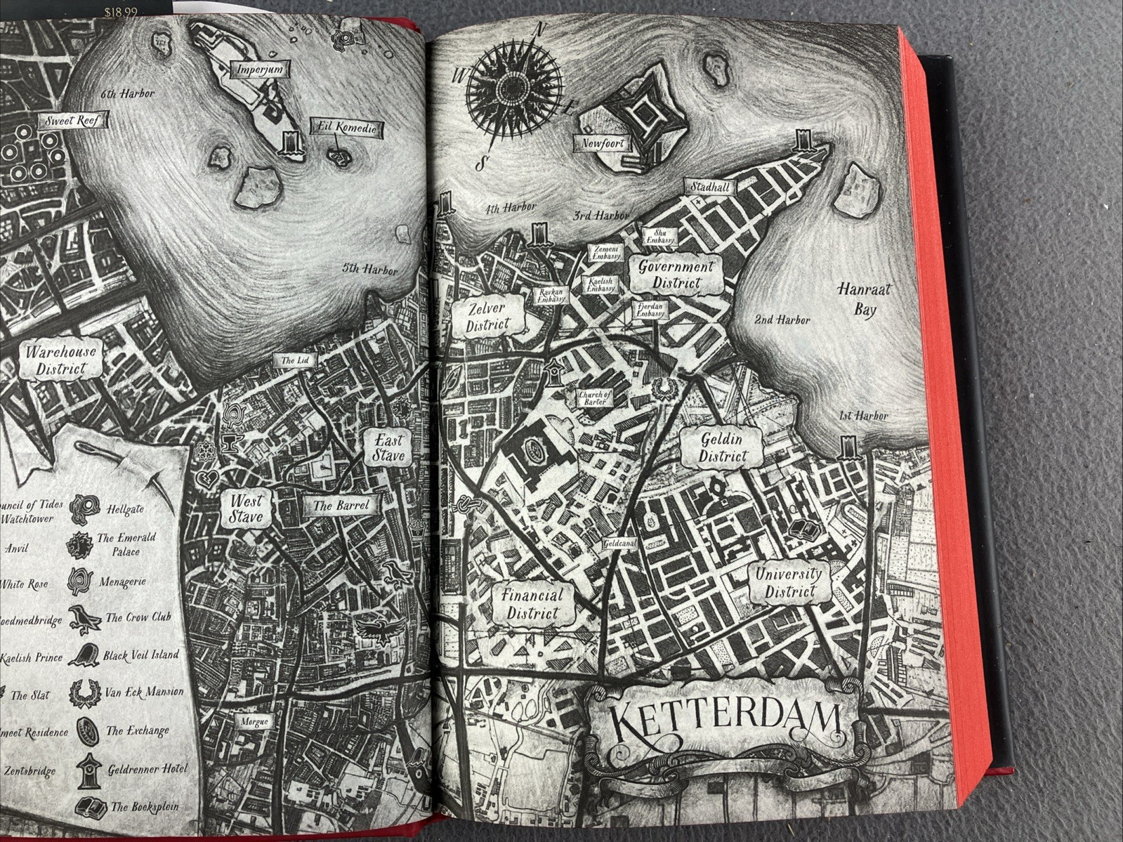 Crooked Kingdom A Sequel to Six of Crows Leigh Bardugo Hardcover Sprayed Pages