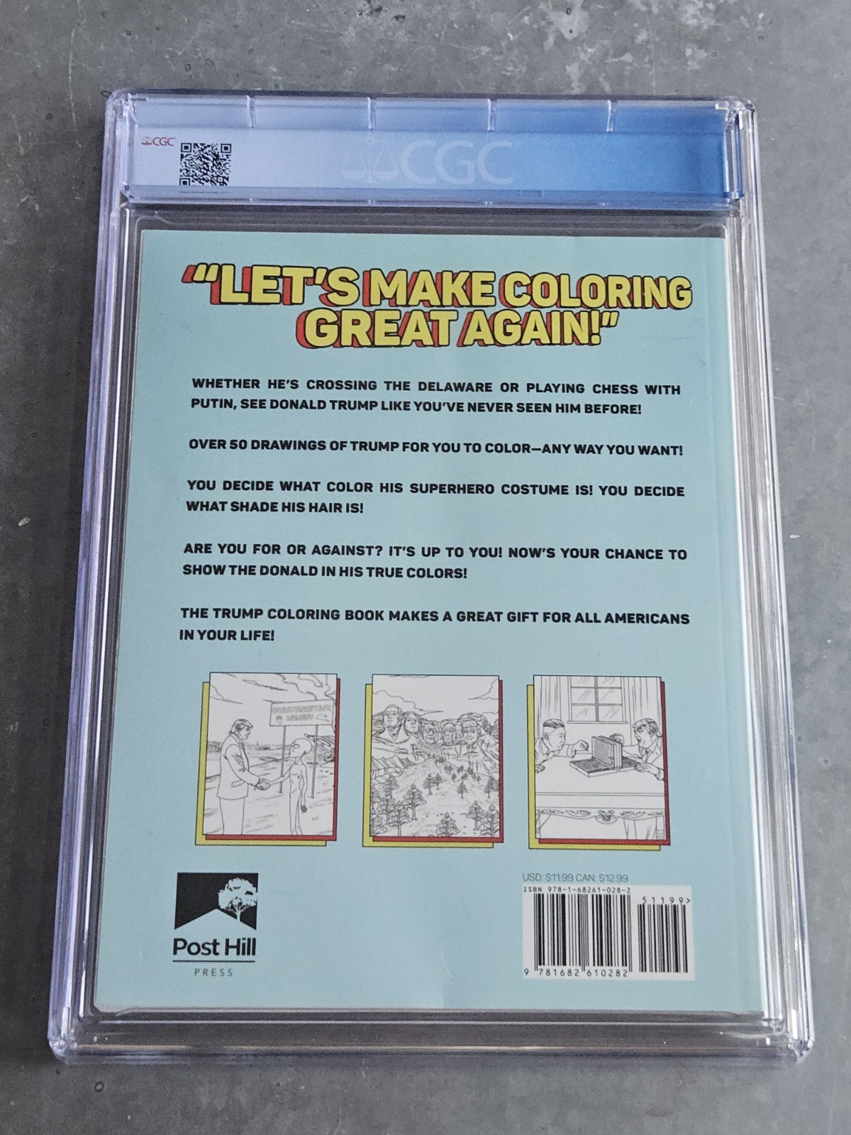 🇺🇸President DONALD TRUMP CGC 9.2 – Coloring Book 2015 – Superman Magazine Time