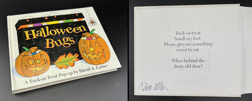 David A Carter SIGNED AUTOGRAPHED Halloween Bugs HC 1st Edition Print Pop-Up NEW