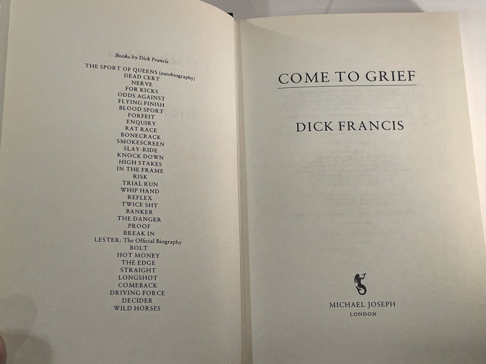 Dick Francis Lot Of 3 – 10lb Penalty | To The Hilt | Come To Grief London Ed.