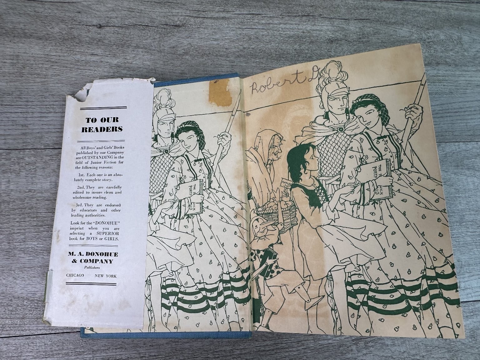 Pinocchio Carlo Collodi 1920s Golden Days Series Illustrated M.A. Donohue