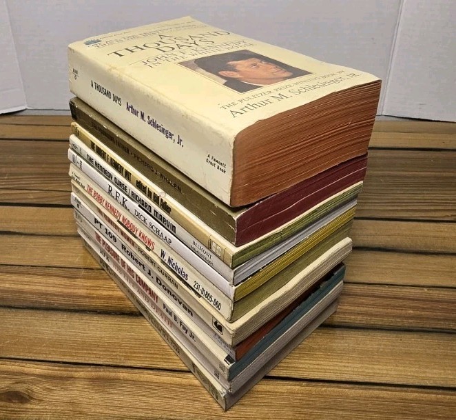 Vintage Kennedy Book Lot 11 Paperbacks John F RFK Bobby JFK Biography History