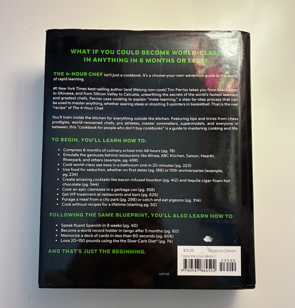 The 4-Hour Chef : The Simple Path to Cooking Like a Pro. Timothy Ferriss.