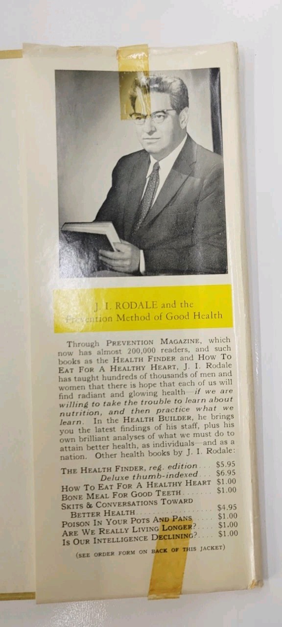 Vintage 1957 The Health Builder by J.I. Rodale, Illustrated Health Encyclopedia